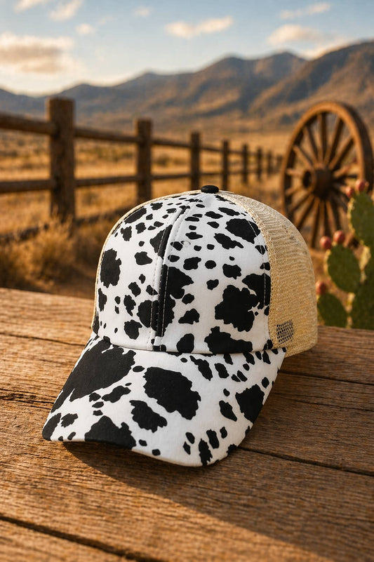 Cow Print Baseball Hat