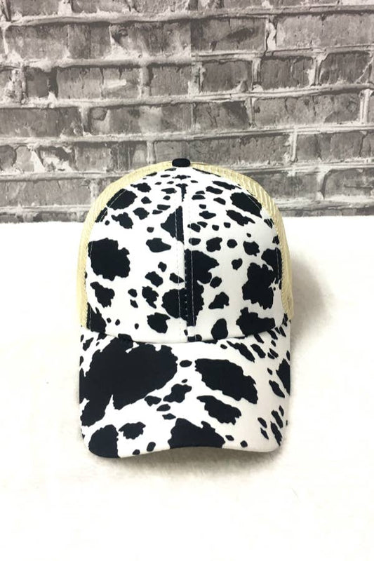 Cow Print Baseball Hat