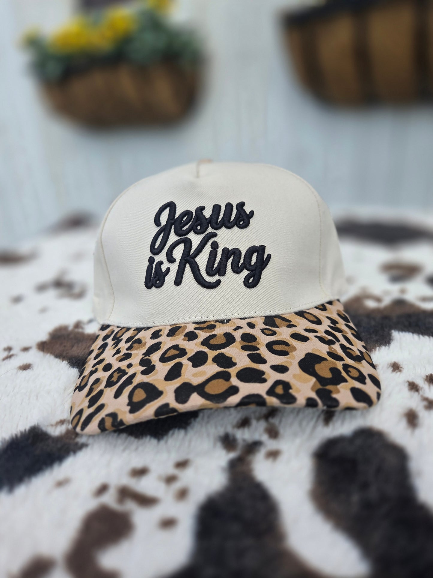 Jesus is King Two Tone Cotton Cap