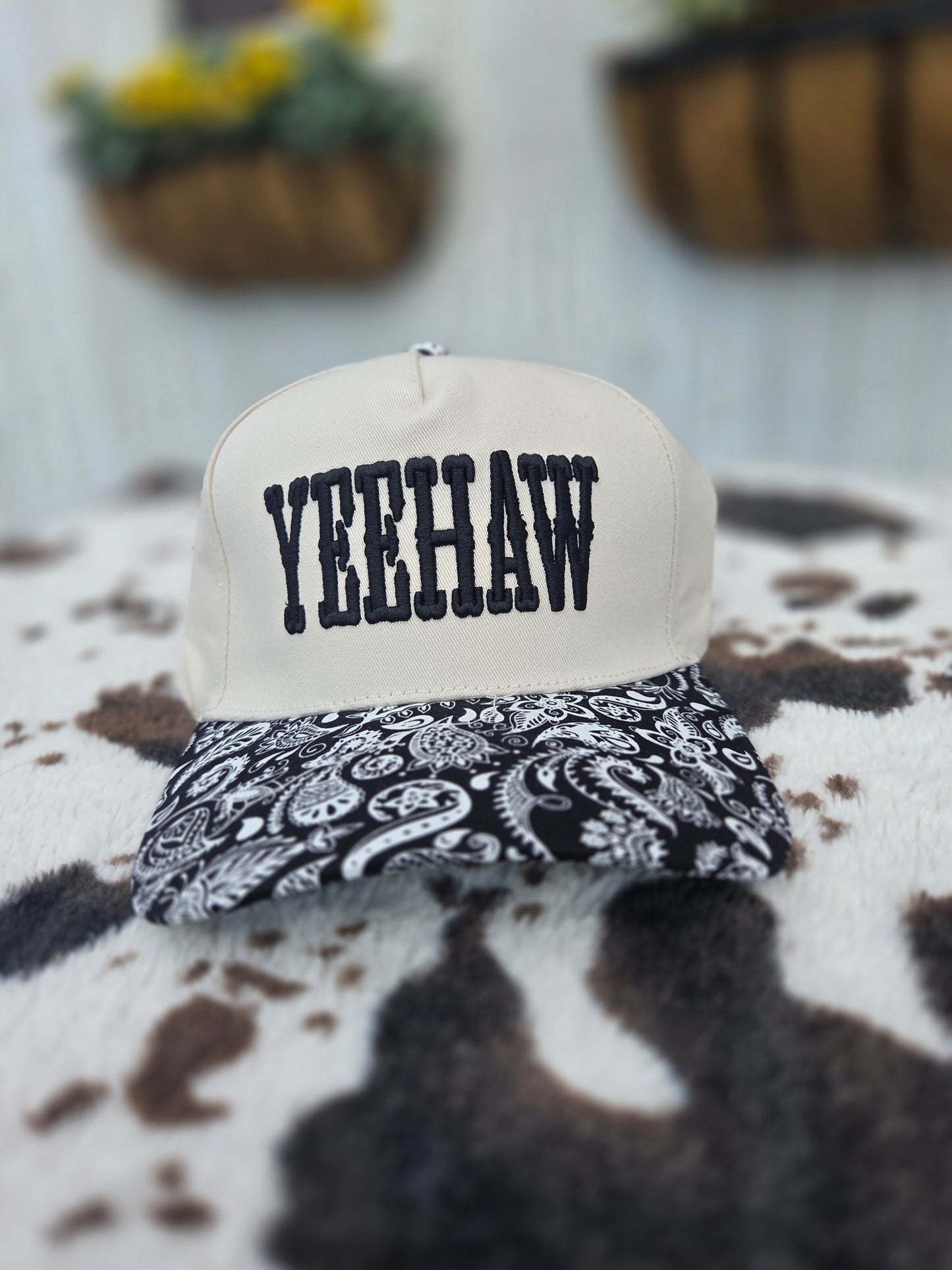 Yeehaw Two Tone Canvas Cotton Hat