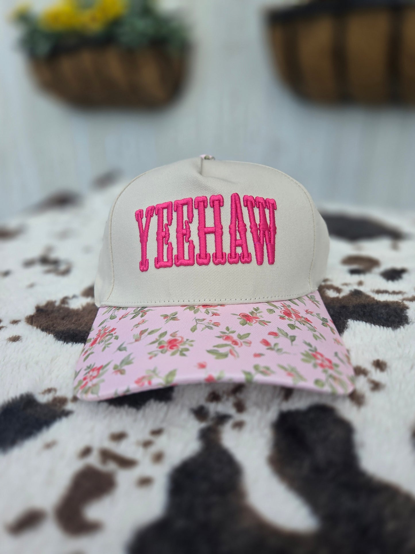 Yeehaw Two Tone Canvas Cotton Hat
