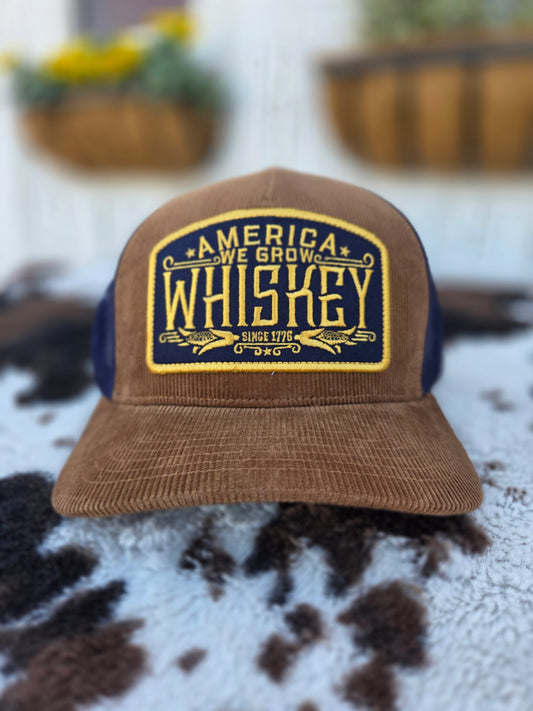 We Grow Whiskey Hat-Corduroy